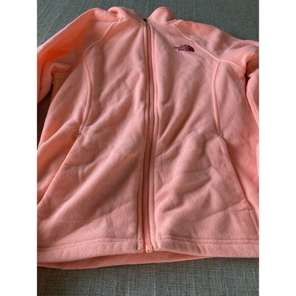 THE NORTH FACE Full Zip Fleece Coral Colored Girls L 14/16 - Picture 1 of 11